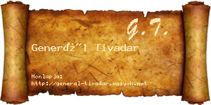 Generál Tivadar névjegykártya
