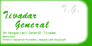 tivadar general business card