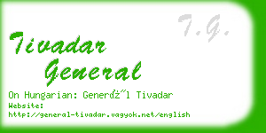 tivadar general business card